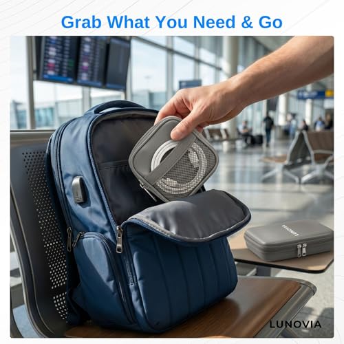 Mid-Size Tech Organizer with Removable Pouches – Hard Shell - Image 4