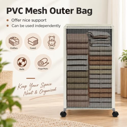 STORAGE MANIAC Laundry Hamper with Wheels, Rolling Laundry Basket - Image 8