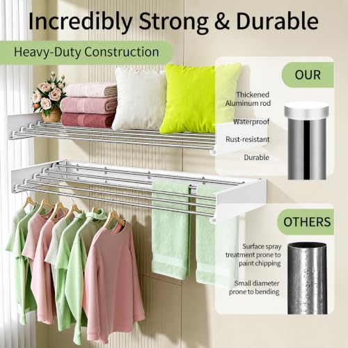 Wall Mounted Clothes Drying Rack for Laundry Room | Laundry & Clothing - Image 5