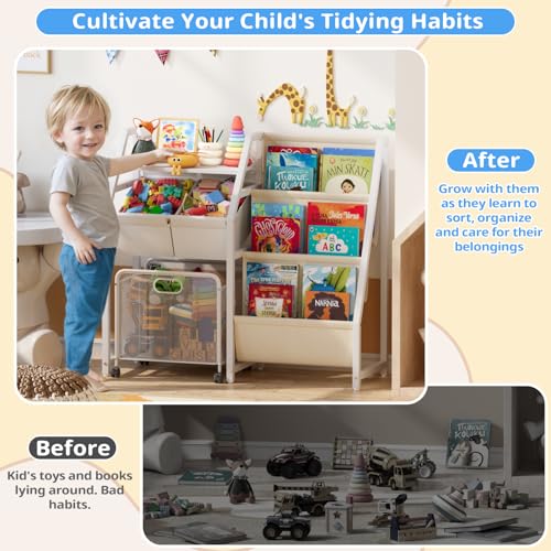 LATIBELL Kids Bookshelf Toy Storage Organizer & 2 Bi | All Products - Image 6