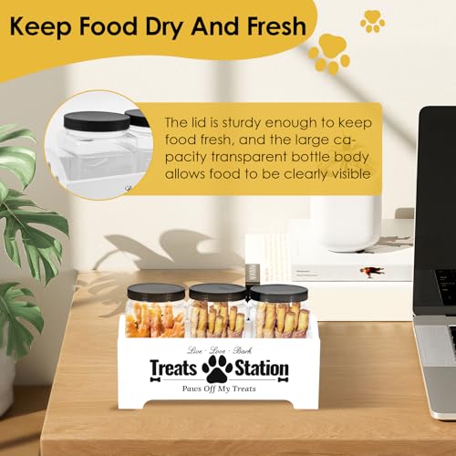 Dog Treat Container, Cat Food Storage Container with 3 - Image 7