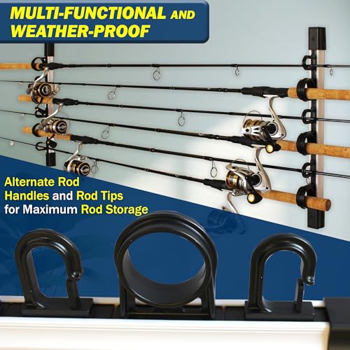 Rush Creek Creations 6 Rod Fishing Pole Holder for Garage - Image 6