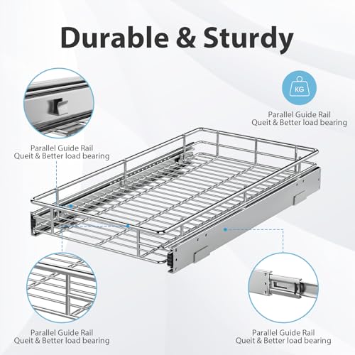 Pull Out Cabinet Organizer, 26.8” Slide Out Kitchen | All Products - Image 4