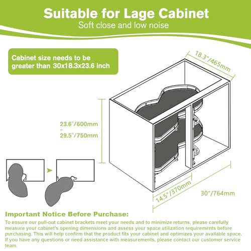 Blind Corner Cabinet Pull Out Organizer, Soft Close Swing - Image 3