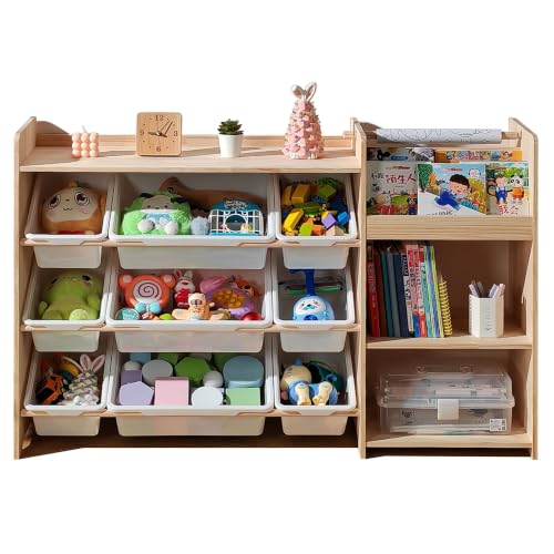 3-in-1 Montessori largeToyStorageBox withKidsBookshelf - Image 2
