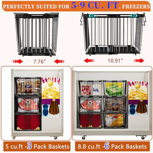 Large Freezer Organizer Bins for 5 to 9 Cu.Ft,Leak-Proof Bottom，3 - Image 6