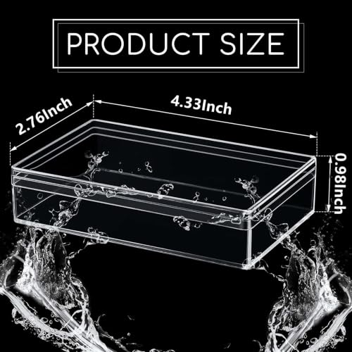 4-Pack Small Acrylic Box with Lid Jewelry Storage Box - Image 3
