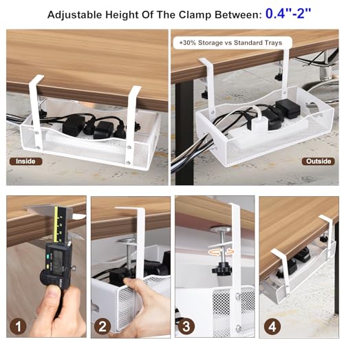 Extra Wide Under Desk Cable Management - 7inch No Dr | All Products - Image 4