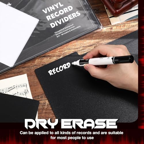 Facmogu 20PCS 12 Inch Black Vinyl Record Dividers for LP Albums - Image 5