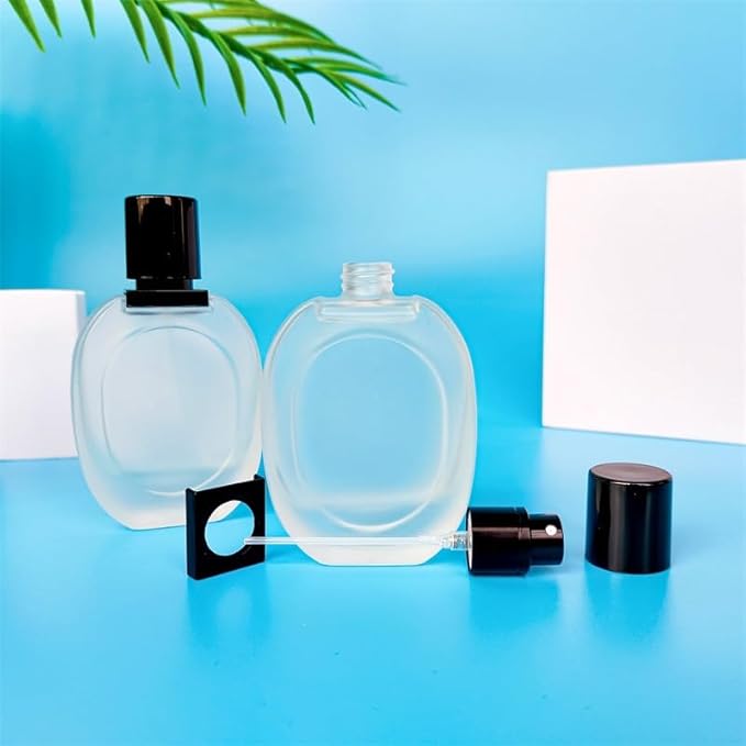 Empty Perfume Bottle Refillable 8PCS 30ml Glass FrostedClear Travel Spray Atomizer Bottle Container Perfume Fine Mist Spray Bottle Pump Bottle Dispenser for Essential Oil Liquid (Frosted 30ml)