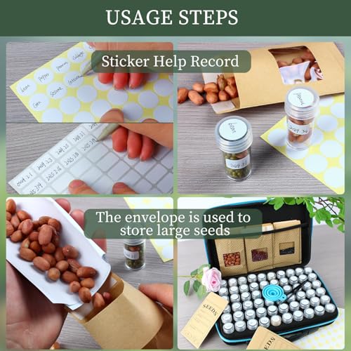 240 Slots Seed Storage Organizer with 30 Envelopes | Home Organization - Image 7