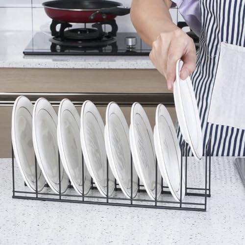 4 Pack Pot Lid Holder Kitchen Cabinet Dish Plate Rack Organizer - Image 6