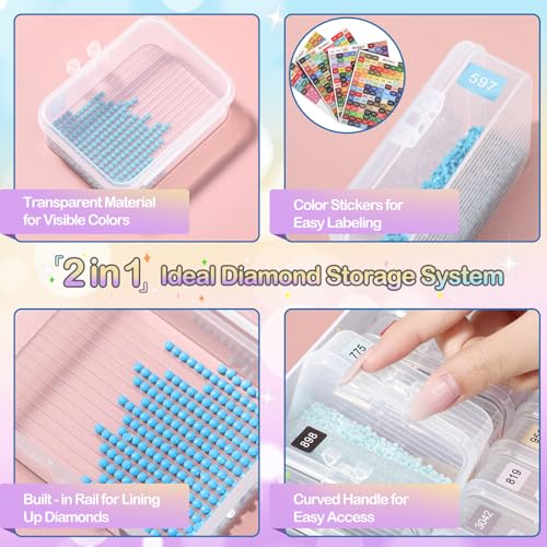 Diamond Art Storage Containers Trays, 45 Pcs - Image 6