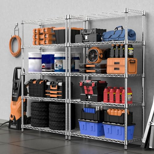 M MZG 1250 lbs Steel Heavy Duty 5-Tier Utility Shelving Unit - Image 3