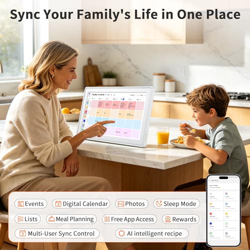 Digital Calendar 15.6 Inch, Smart Touchscreen Wall Calendar - Image 3