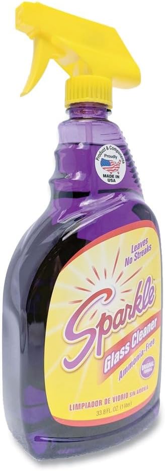 FUNK Sparkle 20345 Glass Cleaner, 33.8oz Spray Bottle