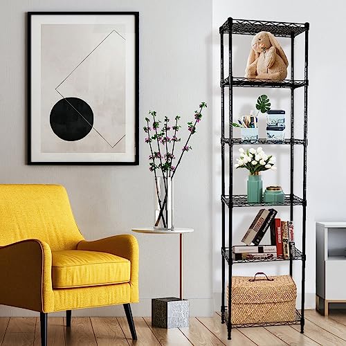 SUNLPH 6-Tier Wire Shelving Adjustable Shelves Unit Metal Storage - Image 3