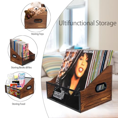 S&H Kaide Vinyl Record Storage, Rustic Record Holder - Image 7