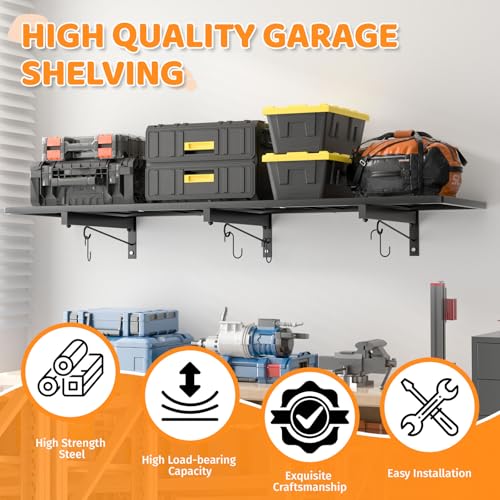 Garage Wall Shelving, 1x3.85ft Heavy Duty Garage Shelving - Image 4
