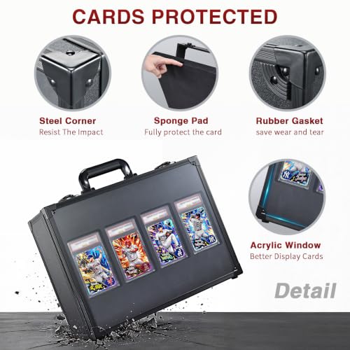 Graded Card Storage Box with 4-Slot Display Window | Home Organization - Image 6