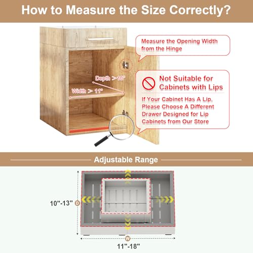 Fokyfok Pull out Cabinet Organizer Expandable,Upper Cabinet - Image 3