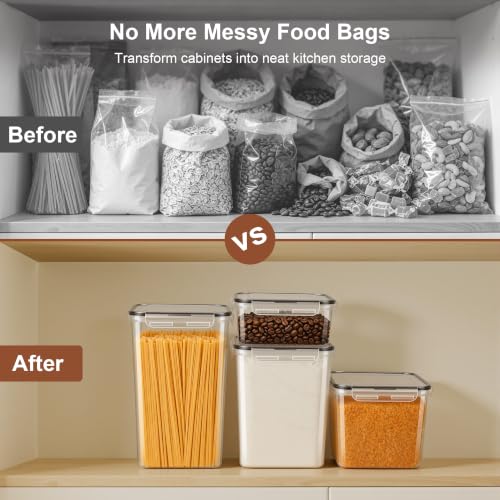 Airtight Flour Sugar Containers with Lids: 4 Pack - Image 4