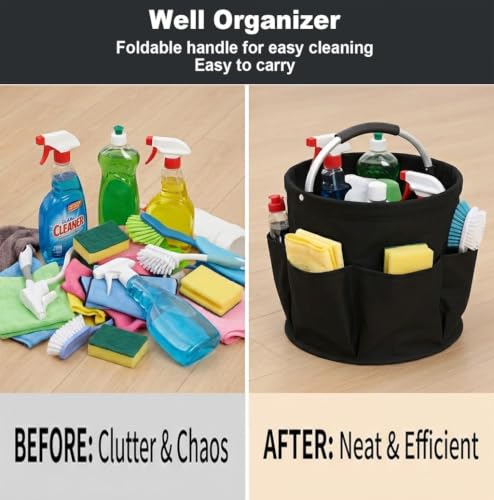 Cleaning Caddy with Handle,Cleaning Tool Supplies Organizer - Image 6