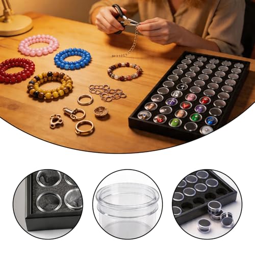 3 Pack Black Jewelry Display Case, 50 Slots Diamond - Image 4