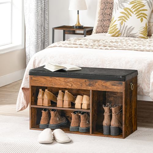 HOOBRO Shoe Storage Bench with Cushion, 32.3" Entryway Bench - Image 3