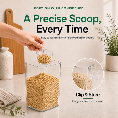 4-Pack 4.2 Qt 5 lb Flour Storage Containers with Scoops & - Image 5