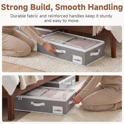 StorageWorks 5 Inch Low Profile Under Bed Storage Containers - Image 5