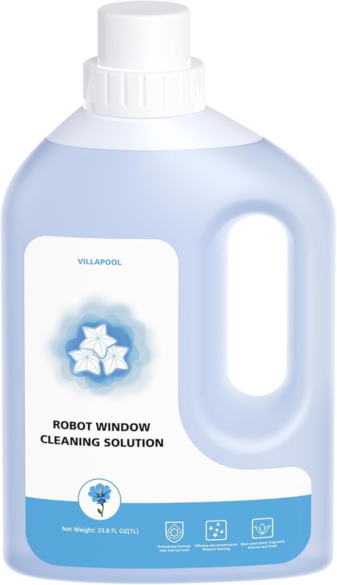 Window Cleaning Solution Compatible with ECOVACS Winbot W2 PRO OMNI/ W2 OMNI/ W2 PRO/ W1 PRO/WINBOT MINI,1L
