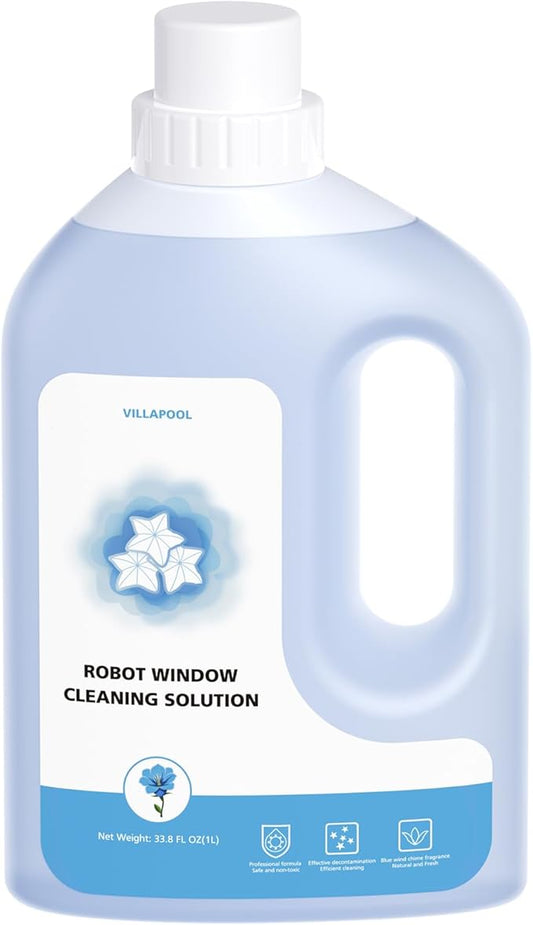 Window Cleaning Solution Compatible with ECOVACS Winbot W2 PRO OMNI/ W2 OMNI/ W2 PRO/ W1 PRO/WINBOT MINI,1L