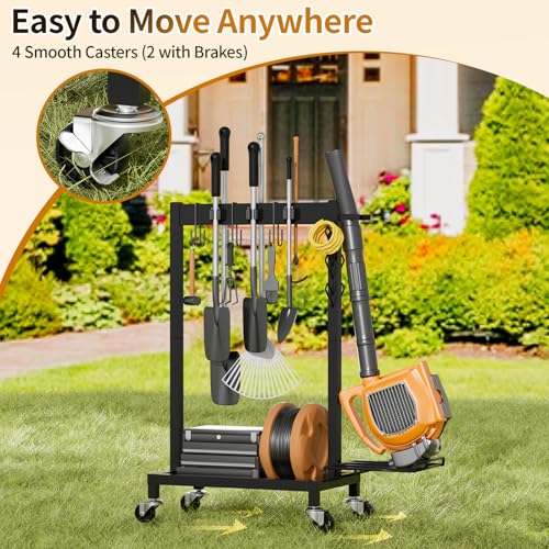 Broom Holder with Cleaning Supplies Organizer, 18" Wx11.8 Dx34.6 - Image 4