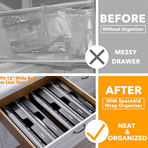 SpaceAid WrapNeat 3 in 1 Wrap Organizer with Cutter - Image 4