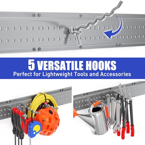 Garage Tool Organizer Wall Mount 49.5 inches with 10 - Image 7