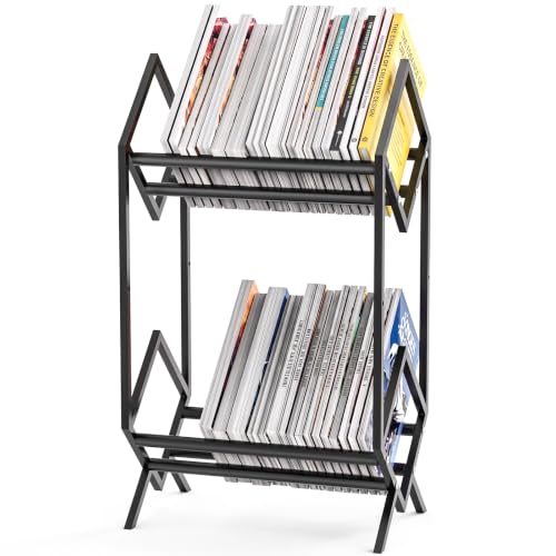 2-Tier Vinyl Record Storage Holder,Vinyl Record Stand for Book - Image 2