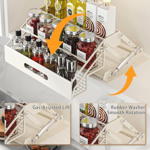 Pull-Down Shelf for Upper Cabinet, 3 Tier Pull-Out Spice - Image 5
