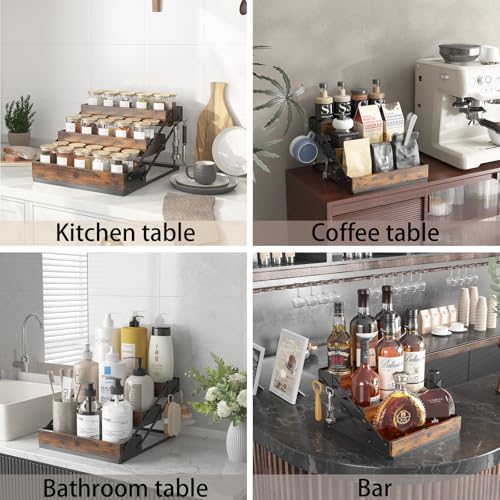 3 Tier Spice Rack Organizer for Cabinet, Foldable Spice Rack - Image 7