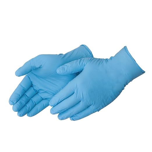 DuraSkin T2010W Nitrile Disposable Gloves, 3.5 Mil - Blue, X-Small | Powder-Free, Micro-Textured, Industrial Grade | for Janitorial, Cleaning, Manufacturing (Box of 100)