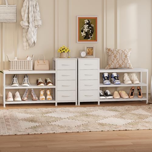 EXOTICA Industrial Shoe Storage Bench with 4 Drawers | All Products - Image 4
