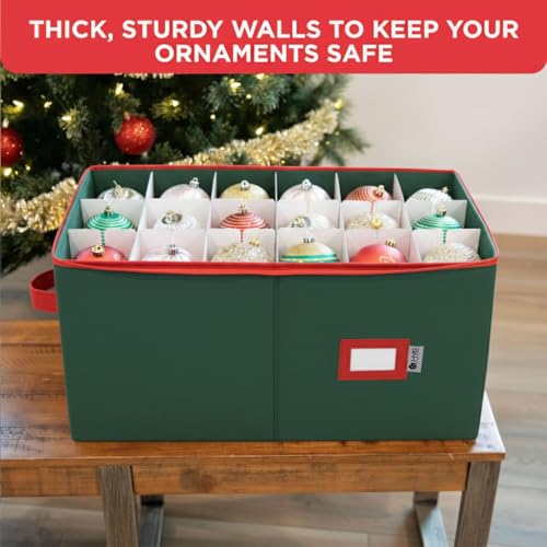 Christmas Ornament Storage Container with Dividers - Box - Image 7