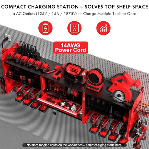 KSVO Large Power Tool Organizer Wall Mount with Locking - Image 4