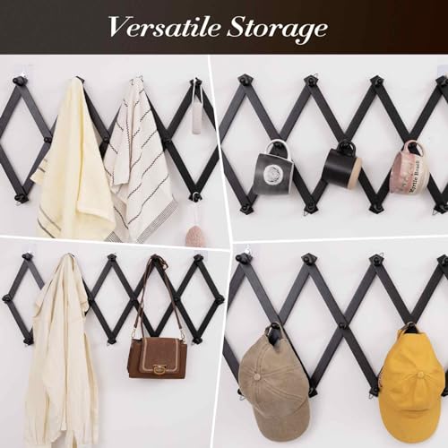 SCUNDA Accordion Wall Hanger with 16 Hooks, Wooden W | All Products - Image 4