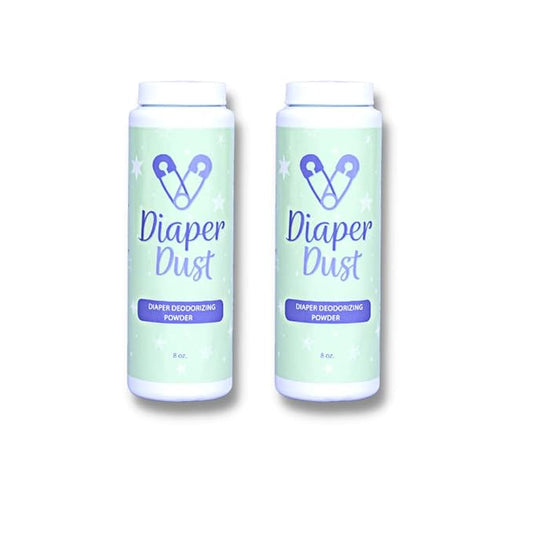 Diaper Dust - Diaper Deodorizing Powder with Activated Charcoal - Diaper Odor Eliminator, No Diaper Pail Needed, Portable and Unscented - Dusting Powder Diaper Smell Eliminator, 2 Pack