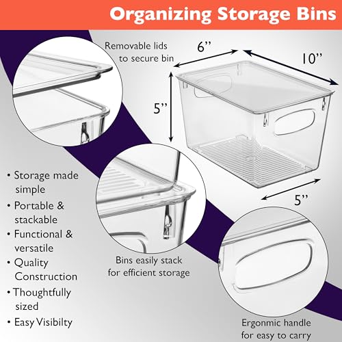 ClearSpace Pantry Storage Bins with Lids for Kitchen & Fridge, 6 - Image 3