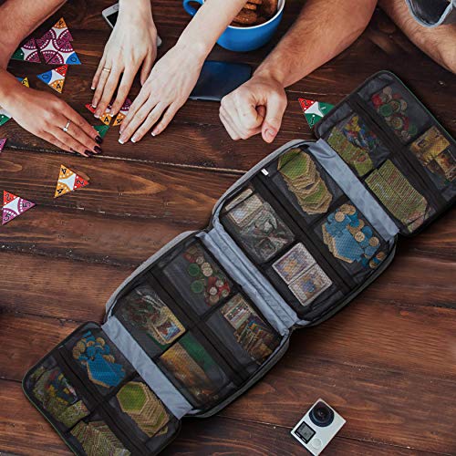 Board Game Carrying Case with 18 Pockets for Board Games, Pieces - Image 6