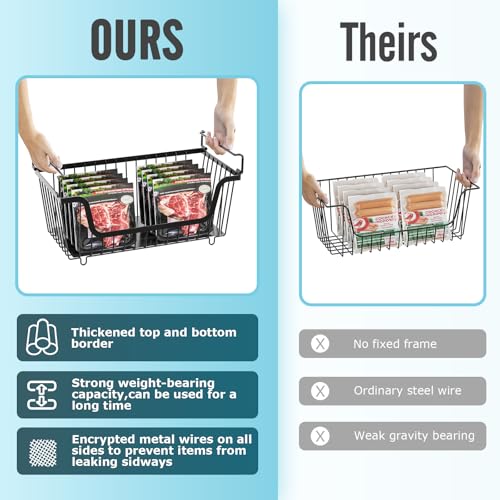 4 Pcs Stackable Wire Baskets Pantry Organizers and Storage - Image 5