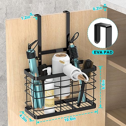 Hair dryer holder cabinet door - Hair tool organizer wall mount - Image 4