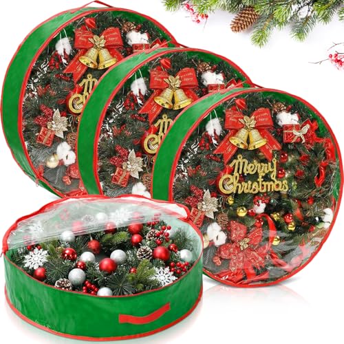 Aliceset 4 Pack Wreath Storage Bags, 36 x 36 x 7.8 Inch - Image 2